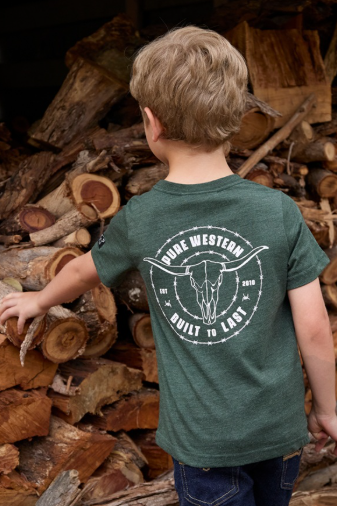 Boy's Walker SS Tee Green Marble