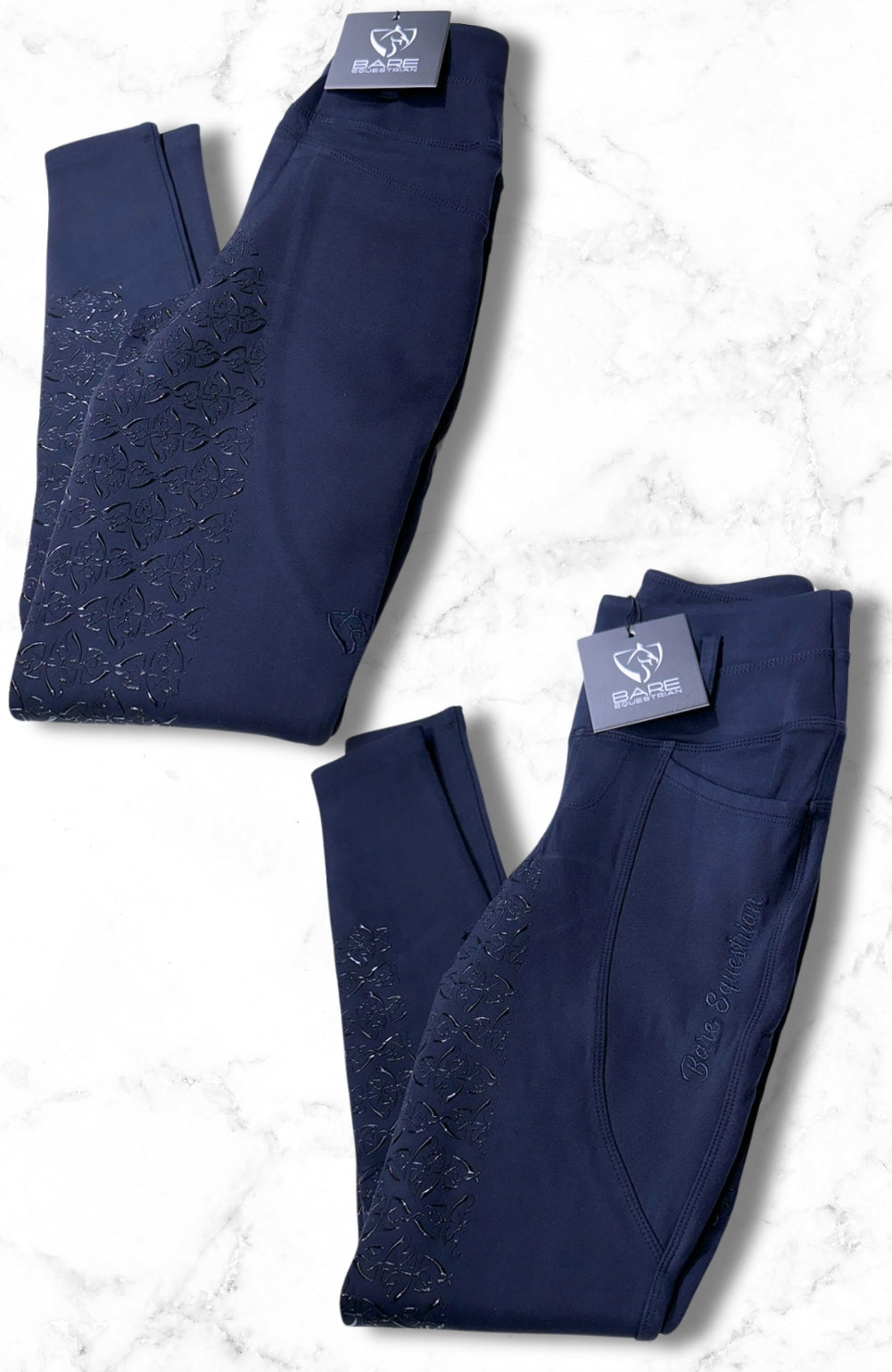 BARE FlexForm Sculpting Riding Tights - Midnight Navy