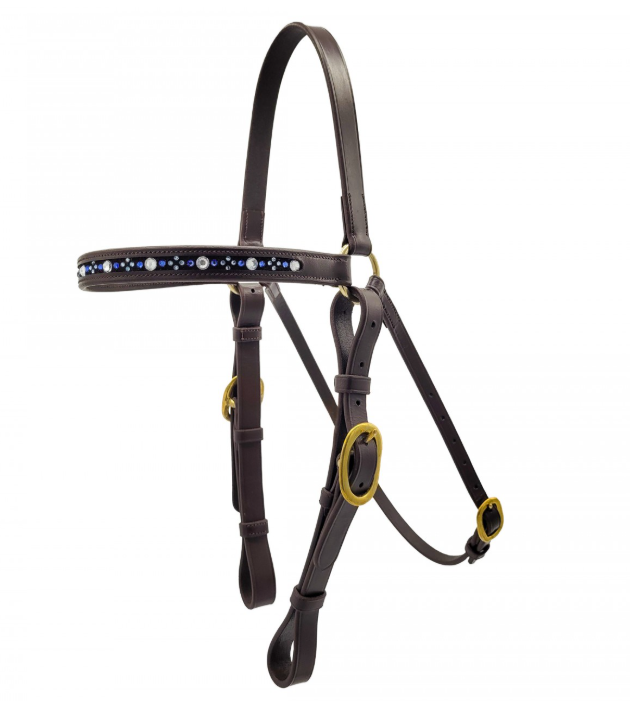 Barcoo Bridle Oregon Blue Bling Brown Full