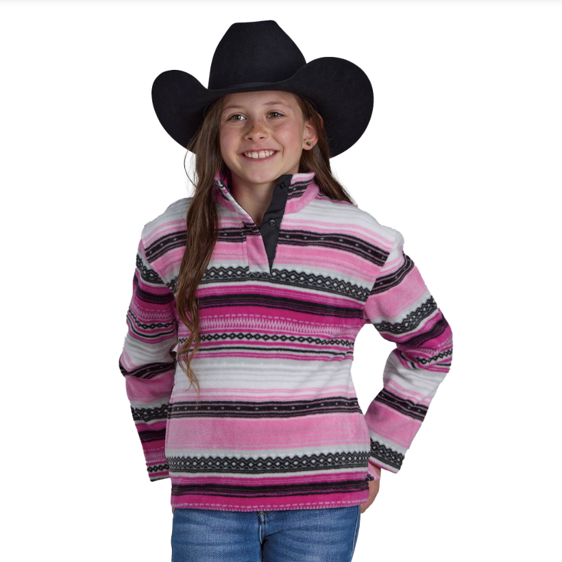 Roper Girls Fleece Pullover Pink