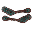 Fort Worth Turquoise Flower Spur Straps Ladies