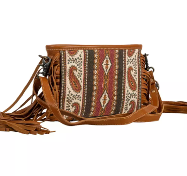 Myra Najave Paisley Fringed Small Crossbody Bag