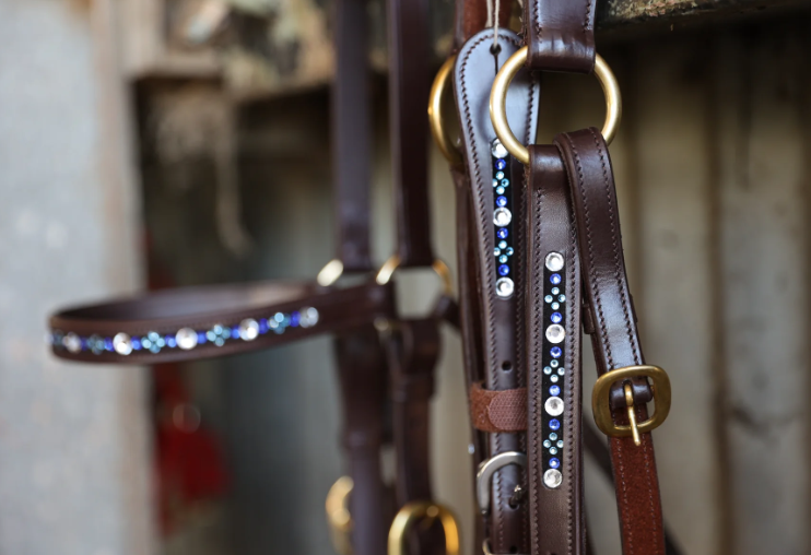 Barcoo Bridle Oregon Blue Bling Brown Full