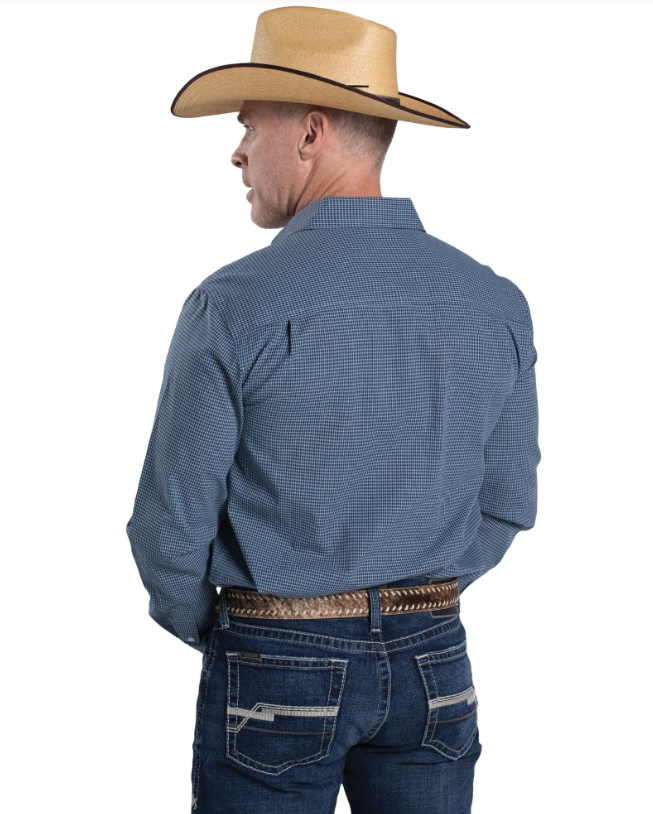 Mens Just Country Austin Full Button Check Workshirt