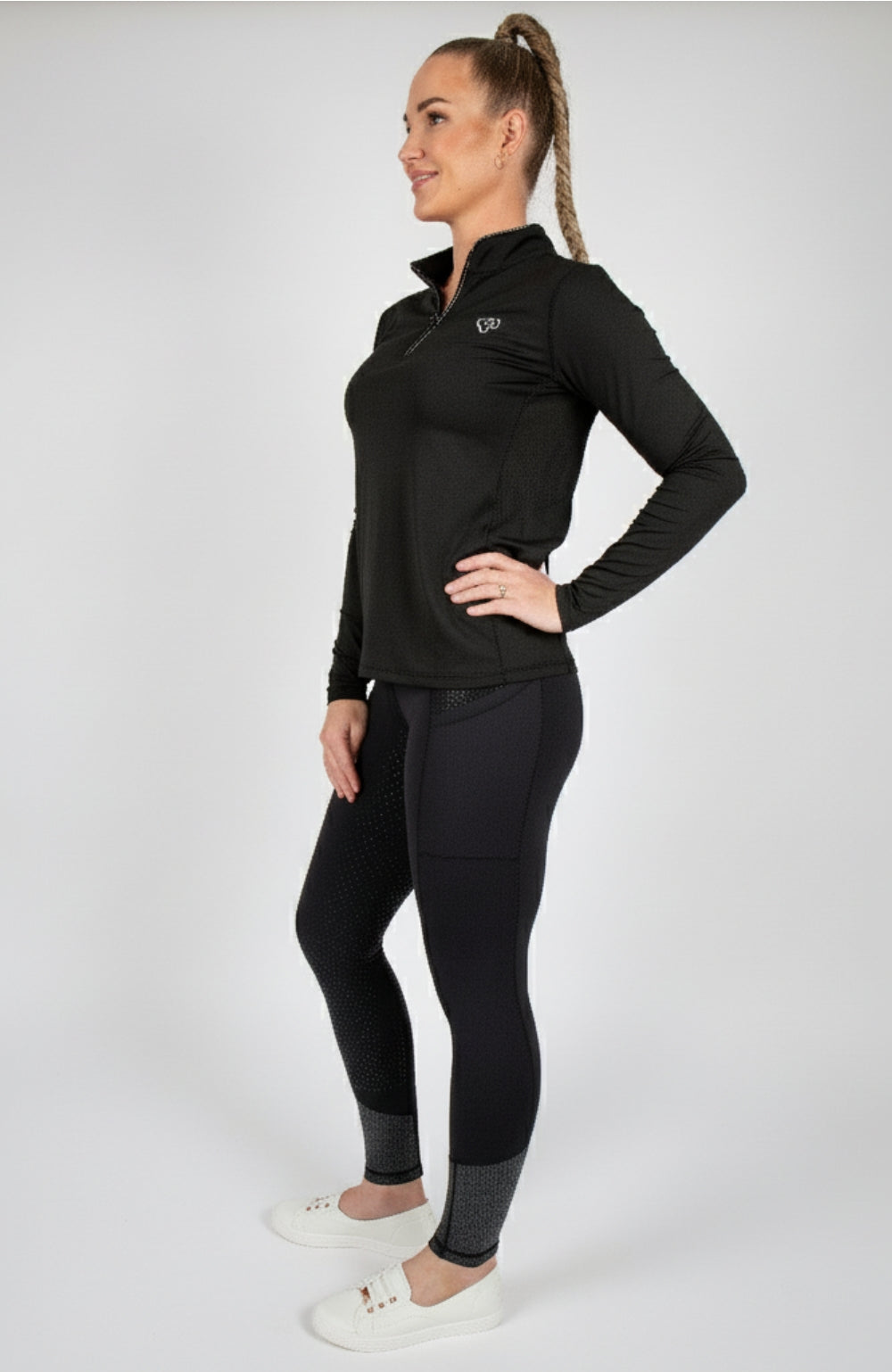 BARE Performance Riding Tights - Black Croc