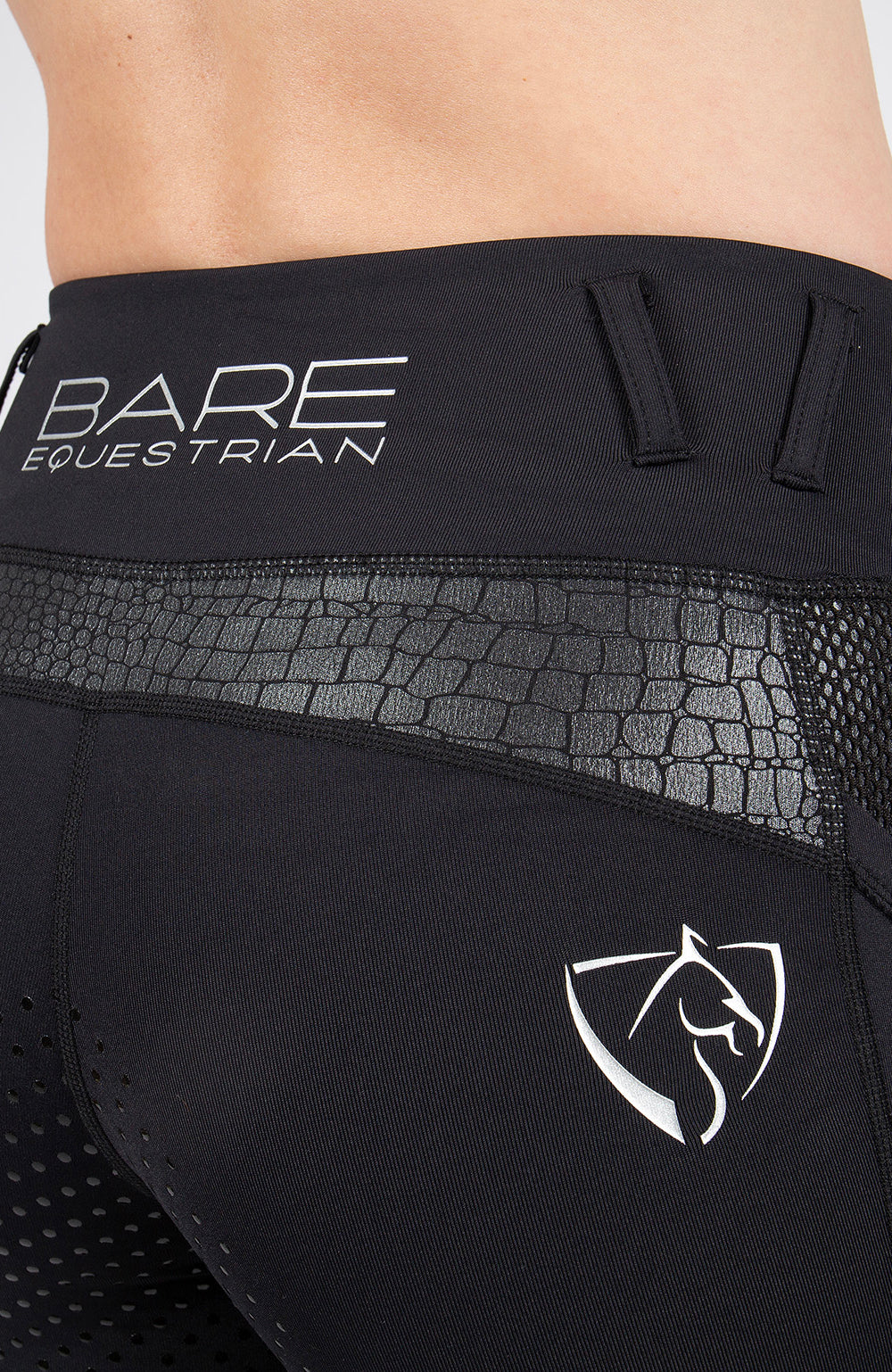 BARE Performance Riding Tights - Black Croc