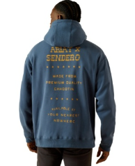 Ariat Mens Sendero Back In The Saddle Hoodie Dark Denim