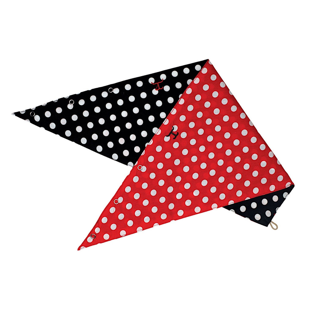 Just Country Carlee Double Sided Scarf - Black/Red Polka Dot
