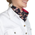 Just Country Carlee Double Sided Scarf - Navy Peonies/Hot Pink